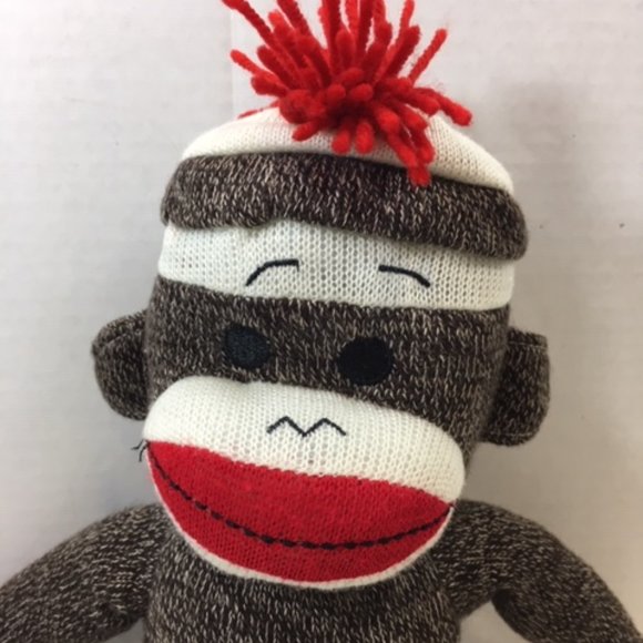 Circo Classic Brown Sock Monkey Plush Stuffed Animal Toy 18" - Picture 3 of 7